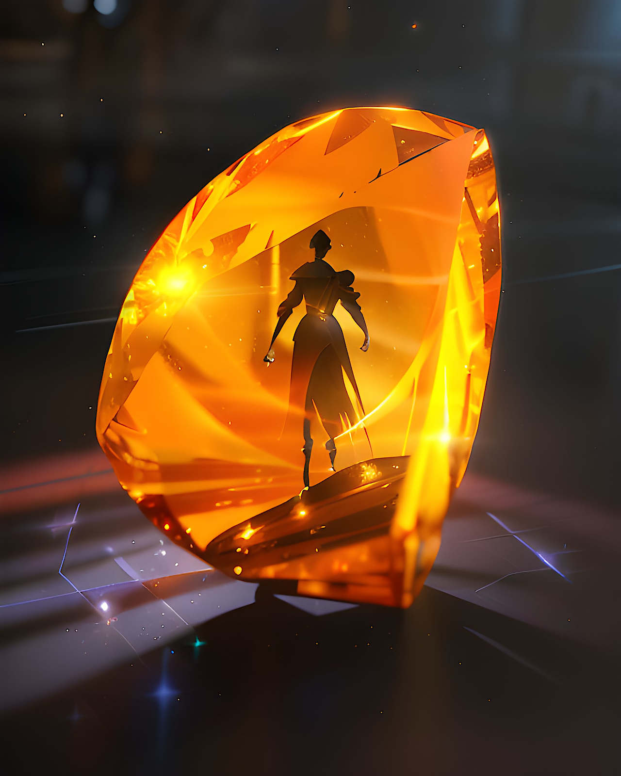 The amber gem acquired from the Yellow Rose Arbor